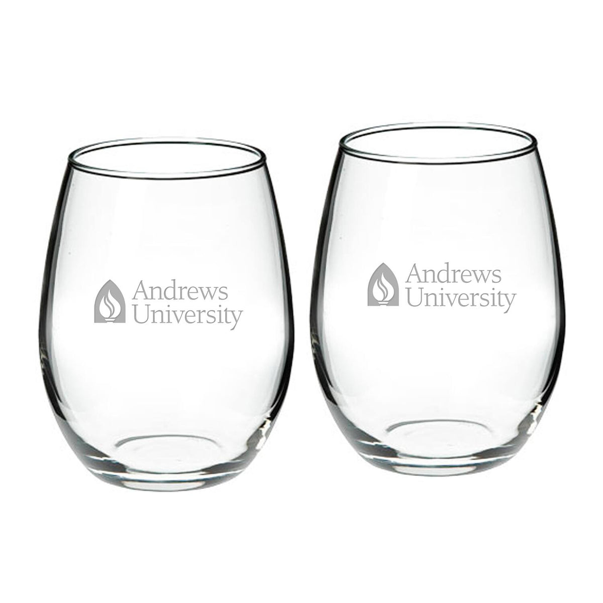 Jardine - Andrews University Cardinals 21oz. 2-Piece Stemless Wine Glass Set - Multicolor