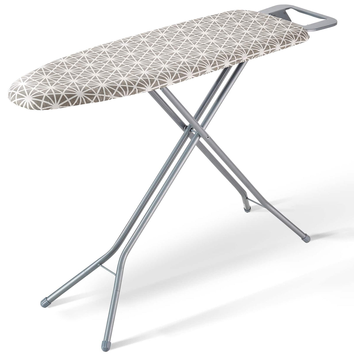 VEVOR - Ironing Board with Large 51 x 13 Ironing Surface, Thickened 4 Layers Iron Board with Heat Resistant Cover - Gray,Silver