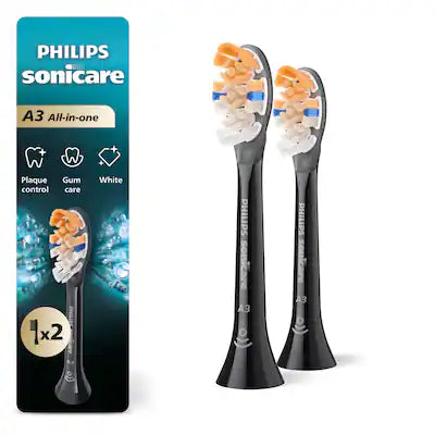 Philips Sonicare - A3 All-in-One - Replacement Brush Heads, 2 Pack