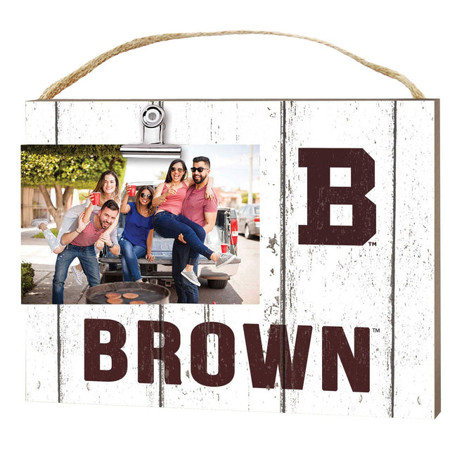 Front. Jardine - Brown Bears 8" x 10" Weathered Clip It Frame - White.