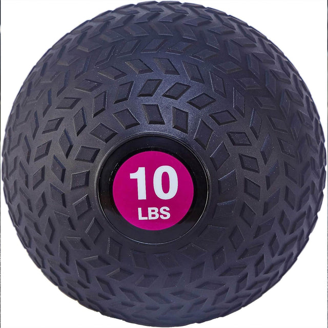 Front. Fitvids - Fitvids 10 Pound Weighted Medicine Ball for Home Gym Training, Fitness, Purple - Purple.