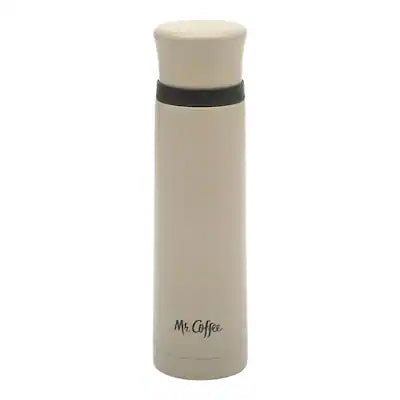 Mr. Coffee - Silverleaf 23 oz Stainless Steel Double Wall Vacuum Insulated Travel Mug