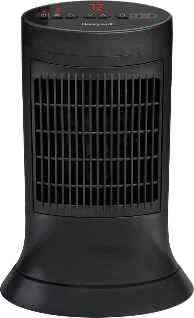 Honeywell - Digital Ceramic Compact Tower Heater - Black