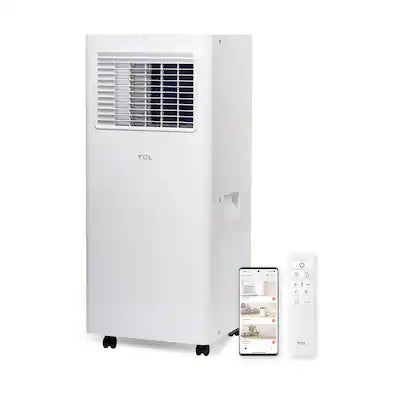 TCL - 250 Sq. Ft. 6,000 BTU Smart Portable Air Conditioner 3-in-1 with AC, Fan & Dehumidifier