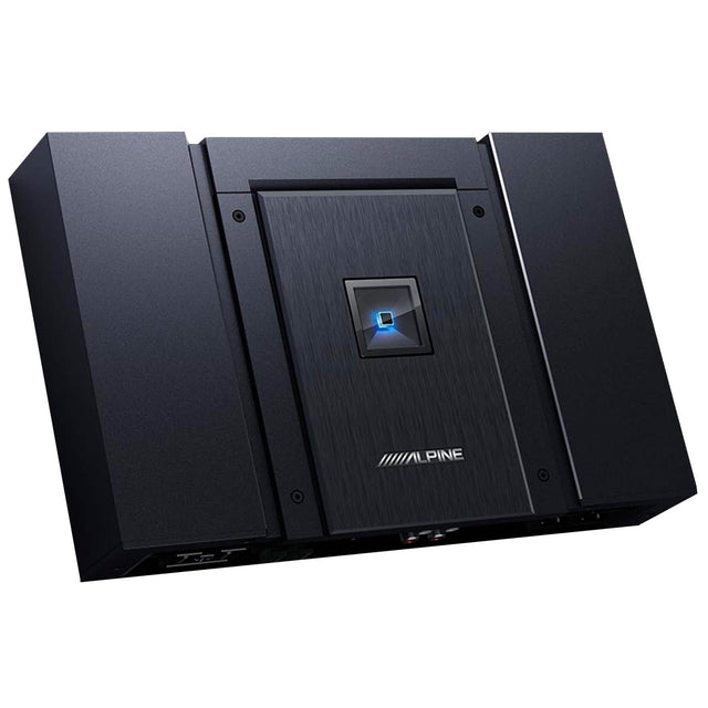 Front. Alpine - Alpine Status HDA-F60 Hi-Res 4-Channel Amplifier, 100W x 4 at 4-Ohm, 150W x 4 at 2-Ohm - Black/Gray.