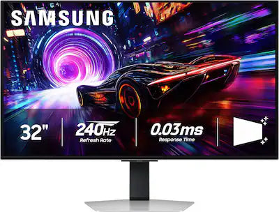 Samsung - 32" Odyssey OLED G8 (G81SF), 4K UHD, 240Hz, 0.03ms, AMD FreeSync Premium Pro, Glare Free, HDR 400 Gaming Monitor