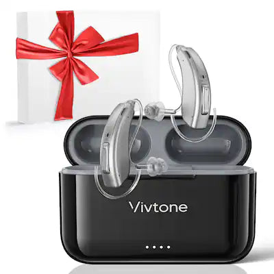 Vivtone - Lucid508 Rechargeable Hearing Aids for Seniors Adults, Advanced Digital BTE Devices with 125 Hrs Backup Power