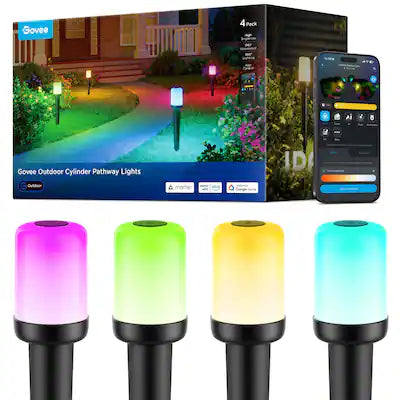 Govee - Outdoor Cylinder Pathway Lights 4pk