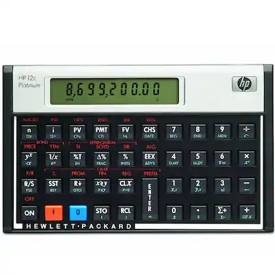 HP - 12C Platinum Financial Calculator (Algebraic or RPN)
