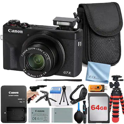 Canon - PowerShot G7 X Mark III Camera with 64GB Card + ZeeTech Professional Bundle