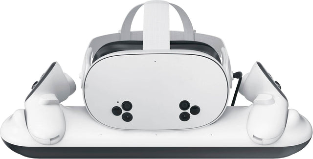 Front. Insignia™ - Charge Station for Meta Quest 3 and 3S - White.