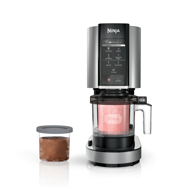 NINJA | TECHNOLOGY  
CREAMY TECHNOLOGY  
ICE CREAM  
SORBET  
LITE ICE CREAM  
SMOOTHIE BOWL  
GELATO  
MILKSHAKE  
+ MIX-IN  
RE-SPIN  
NINJA