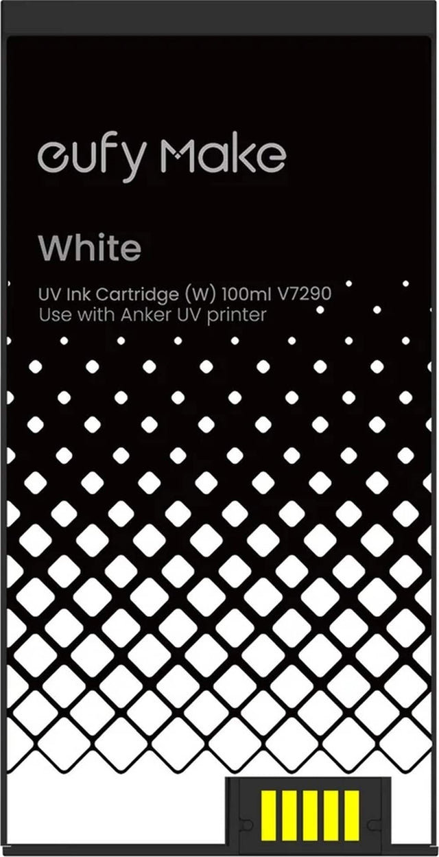 cufy Make White UV Ink Cartridge (W) 100ml V7290  
Use with Anker UV printer