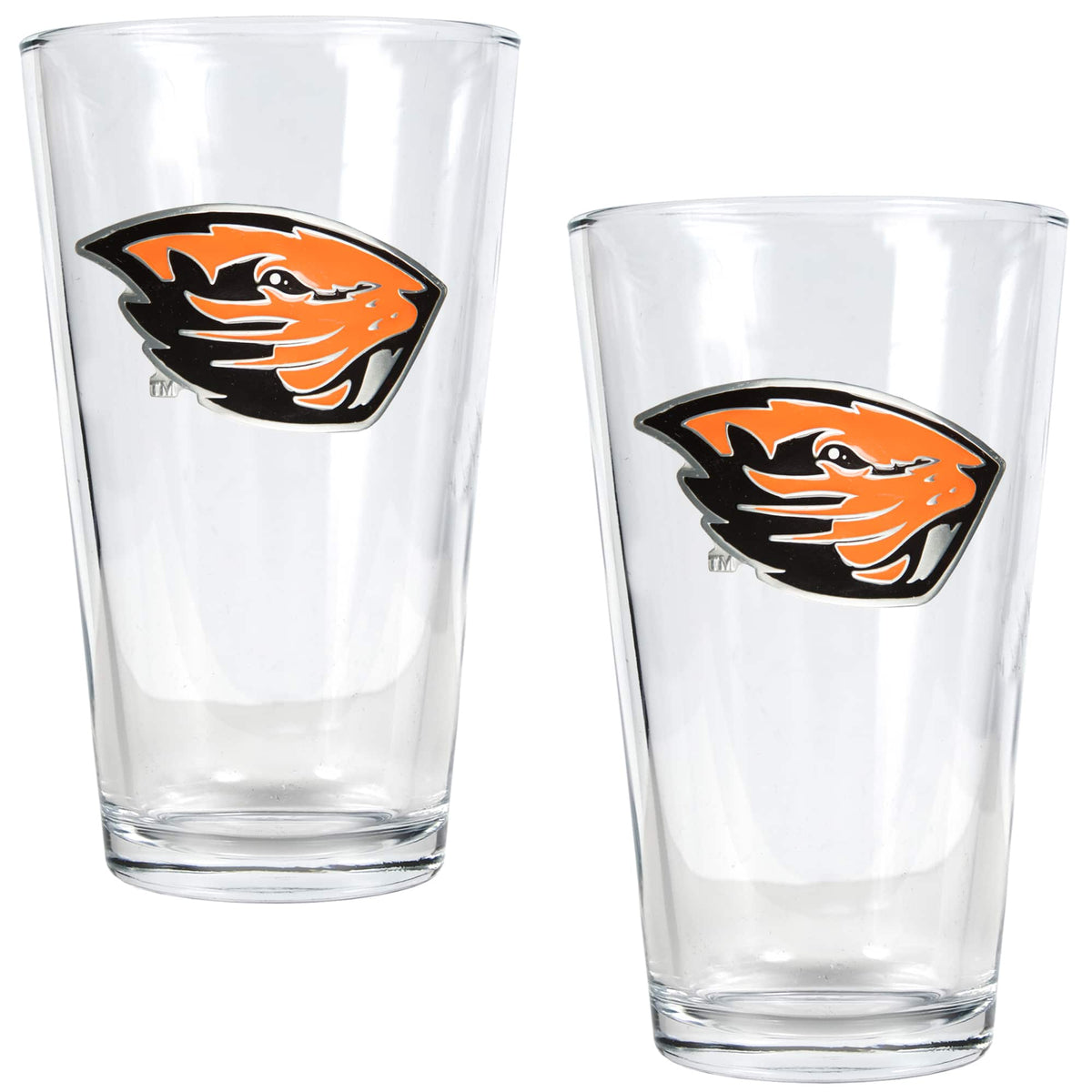 Great American Products - Oregon State Beavers 16oz. Pint Glass Set - Multicolor