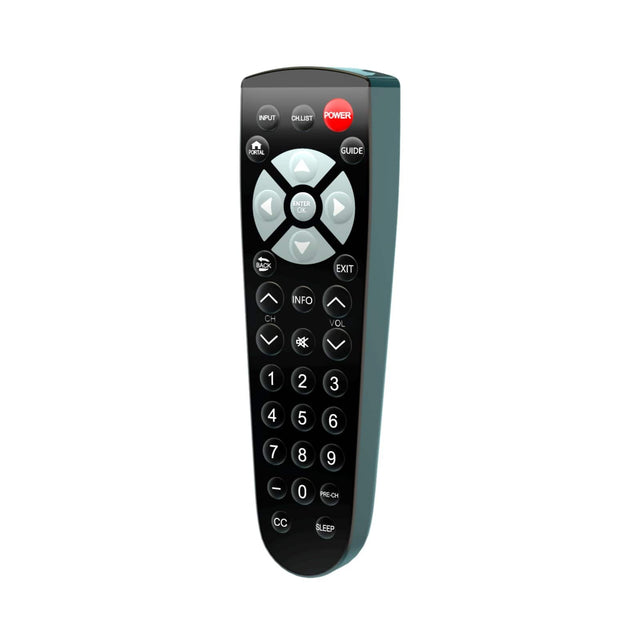 INPUT
CHLIST
PORTAL
GUIDE
POWER
ENTER OK
EXIT
BACK
INFO
CH
VOL
1
2
3
4
5
6
7
8
9
0
PRE-CH
CC
SLEEP
