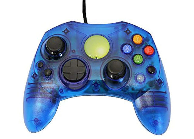 Front. Mars Devices - Replacement Controller for XBox Original - Blue Transparent - Blue.