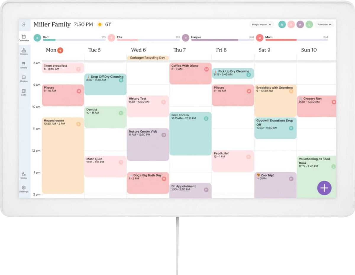 Skylight - Calendar Max: 27 inch Touchscreen Smart Calendar and Family Organizer - White