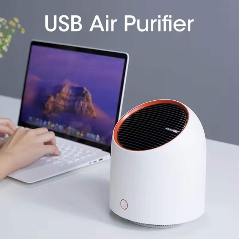 Loheer - Portable Air Purifier Mini USB Desktop Air Cleaner for Allergies Smoke Dust