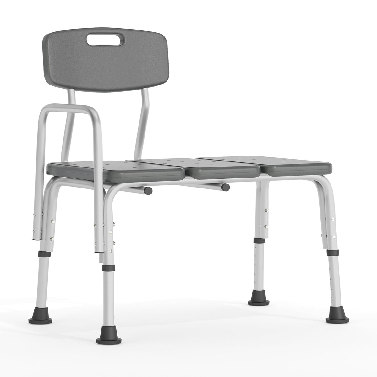 Emma + Oliver - 300 Lb. Capacity Adjustable Bath & Shower Medical Transfer Bench - Gray