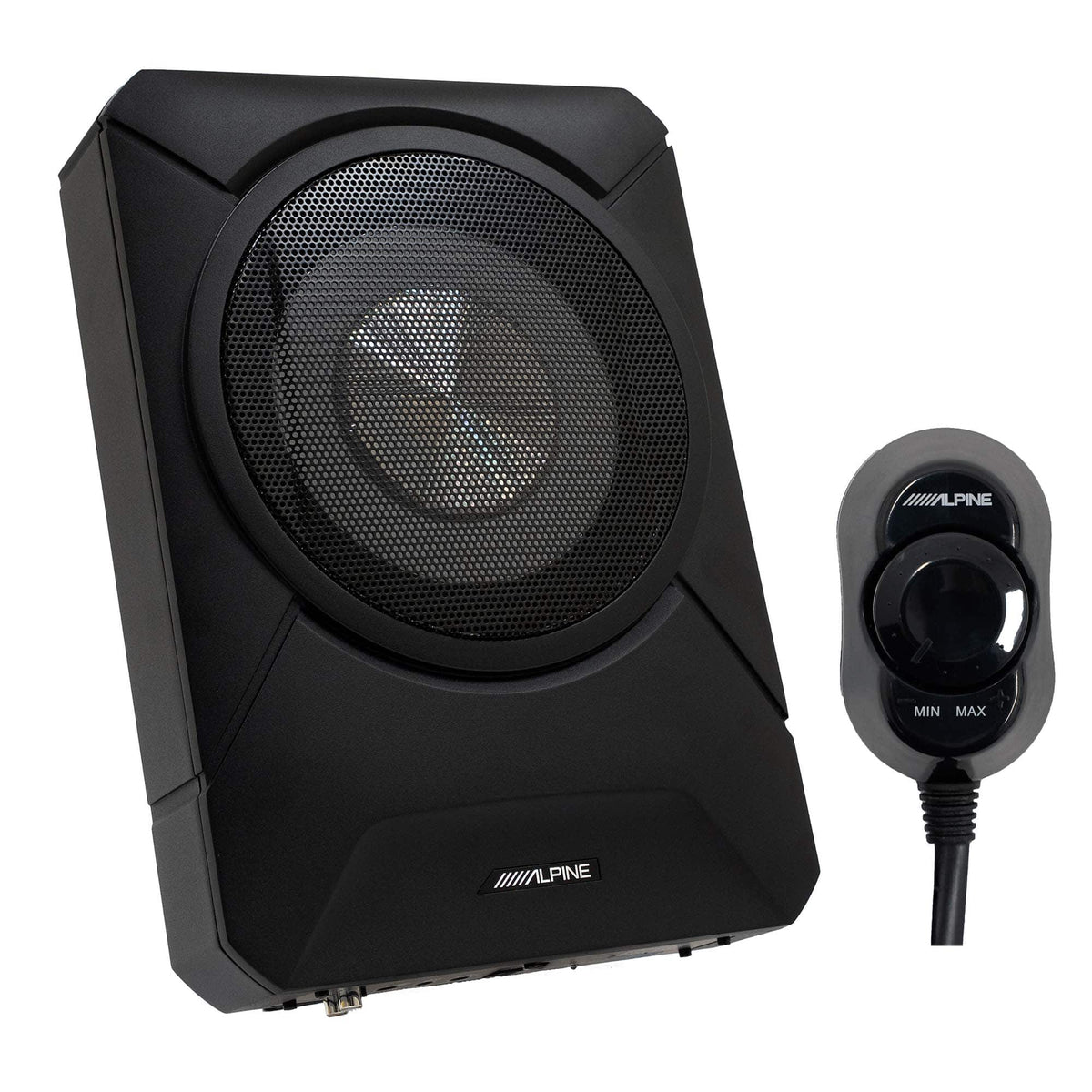 Alpine - PWE-S800, Compact Shallow Mount Powered 8" Subwoofer System