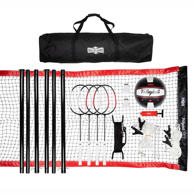 Hall of Fame Volleyball Set - This set includes a net, volleyball, and a bag to carry everything in.