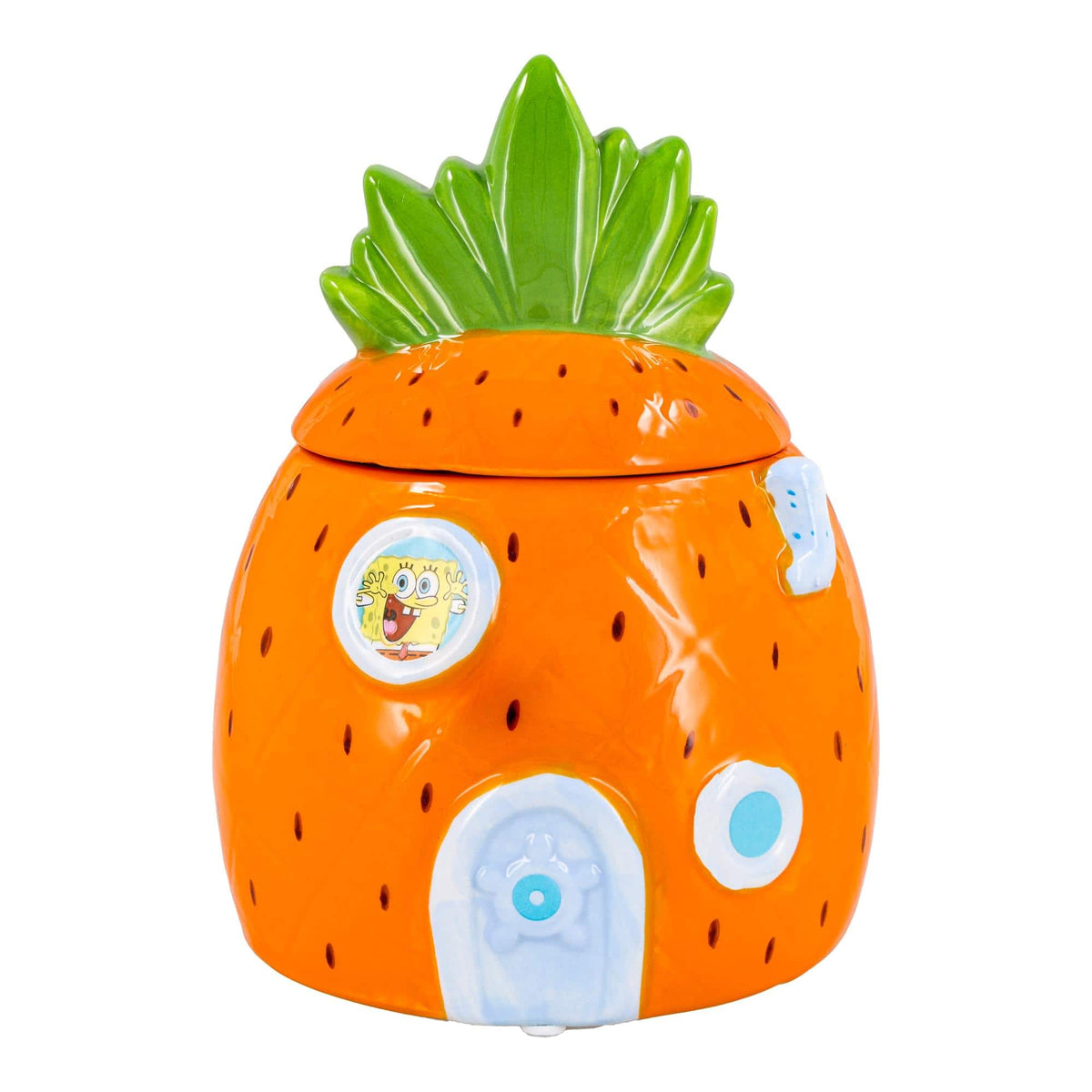 Silver Buffalo - Nickelodeon SpongeBob SquarePants Pineapple House Sculpted Ceramic Snack Jar - Multi-Colored