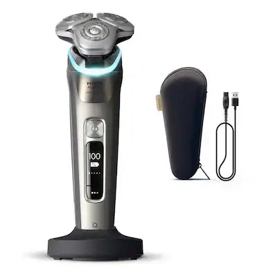 Philips Norelco - i9000 Prestige Rechargeable Wet & Dry Shaver with Charge Stand, Precision Trimmer and Premium Case