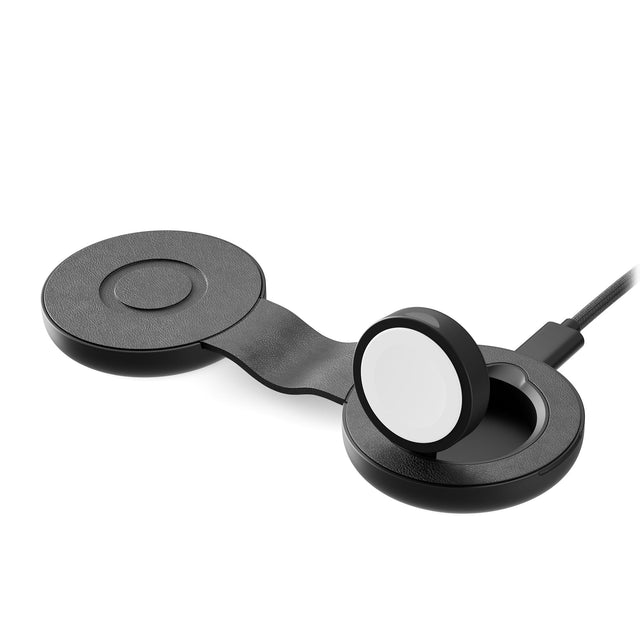 Front. Twelve South - ButterFly SE 2-in-1  Qi2 Travel Charger - Black.
