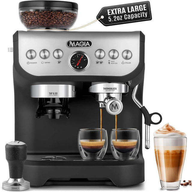 EXTRA LARGE 5.20Z Capacity, MAGIA, POWER, GMND, HOT WATER, STEAM, TAP & GO, THERMOBLOCK