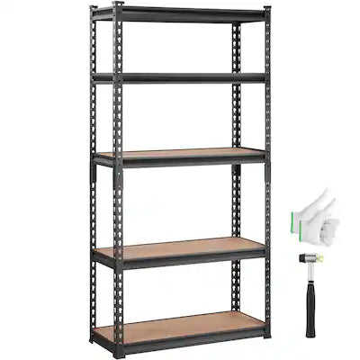 VEVOR - Storage Shelving Unit, 5-Tier Adjustable, 2000 lbs Capacity, Heavy Duty Garage Shelves Metal Organizer Utility Rack