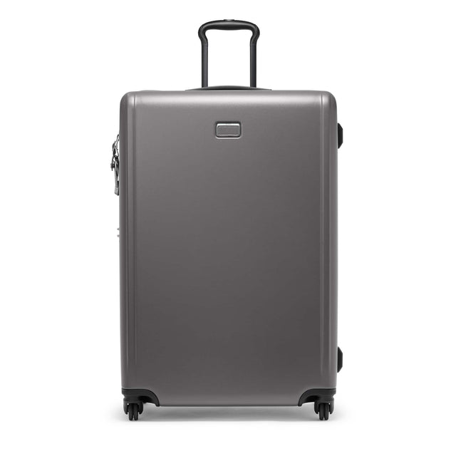 Front. TUMI - Ventra Large Expandable Checked Spinner Suitcase - Castle Rock Texture.
