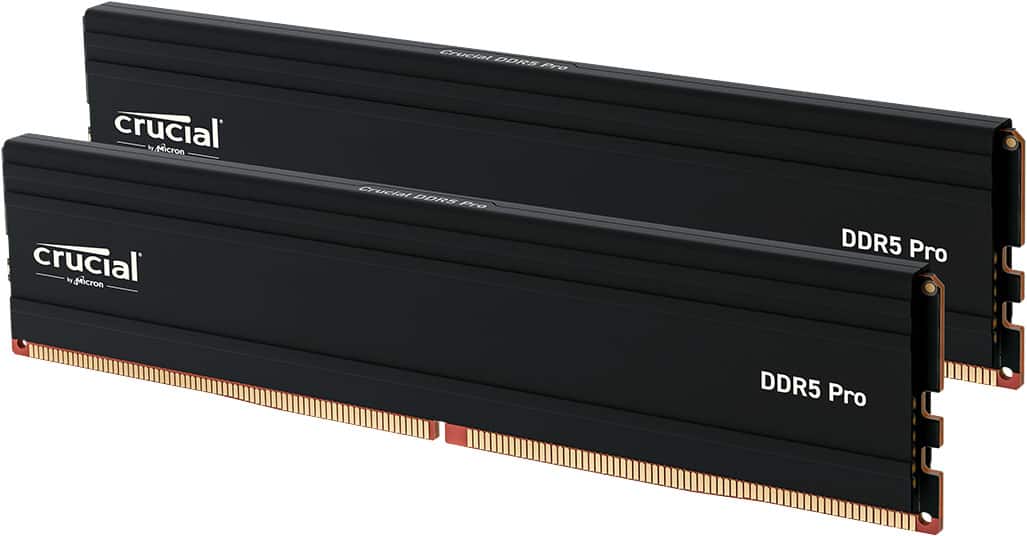 Crucial - Pro 128GB (2x64GB) DDR5 5600MHz C46 UDIMM Desktop Memory - Black