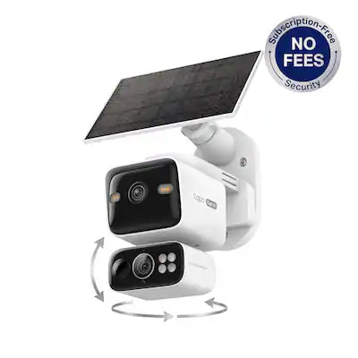 TP-Link - Tapo Wireless Dual-Camera Security, Pan-Tilt, 360° Viewing, 2K Crystal-Clear Video, Solar Charged - No Monthly Fee