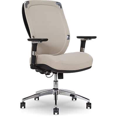 Front. Sharper Image - Sharper Image Flex Back Ergonomic Mesh Swivel Task Chair - Taupe.