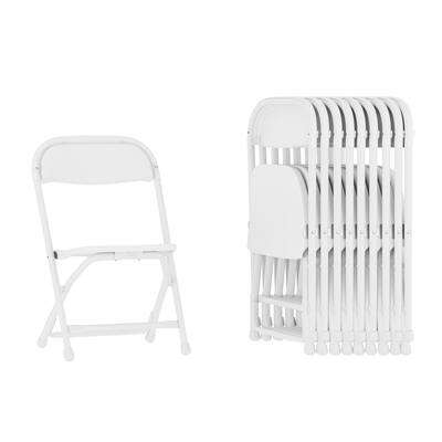 Emma + Oliver - 10 Pack Kids Plastic Folding Chair Daycare Home School Furniture