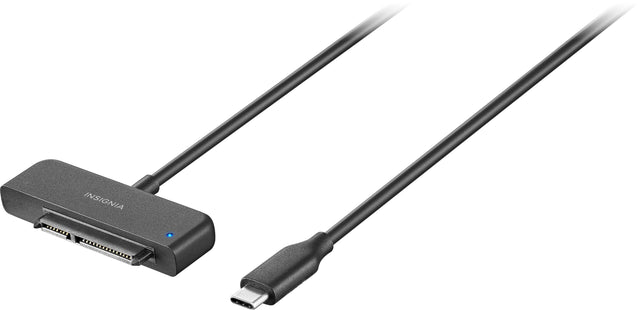 Front. Insignia™ - SATA to USB-C Adapter for 2.5” SATA Drives - Black.