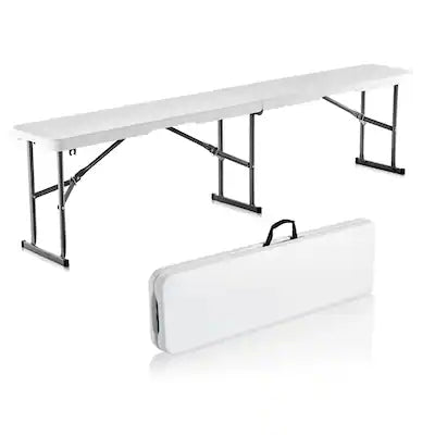 VEVOR - Plastic Folding Bench, 6 ft Portable Bench for Indoor/Outdoor Picnic Party Patio Camping Dining