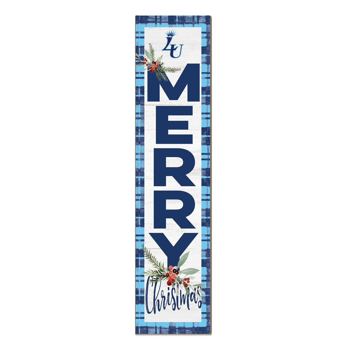 Jardine - Lasell Lasers 12'' x 48'' Outdoor Merry Christmas Leaner - White