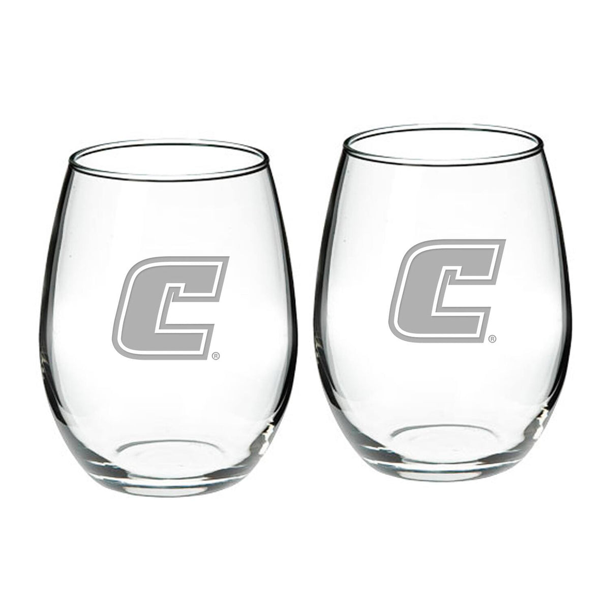 Jardine - Tennessee Chattanooga Mocs 21oz. 2-Piece Stemless Wine Glass Set - Multicolor