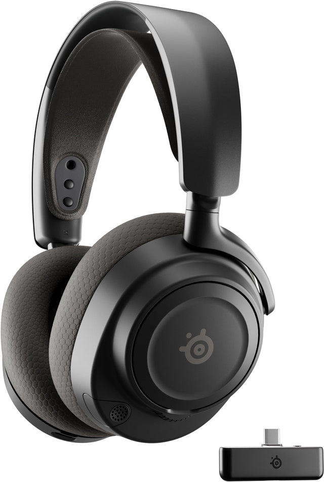 Front. SteelSeries - Arctis Nova 7X Gen 2 Wireless Over-The-Ear Multi Gaming Headset for XBOX One, XBOX Series X/S, PS5, Switch and Switch 2 - Black.