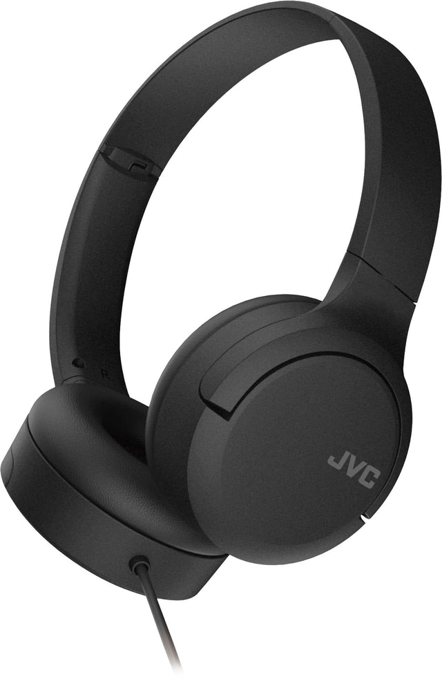 Front. JVC - On-Ear Wired Headphones with USB-C Connection HAS33UCB - Black.