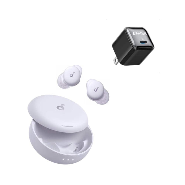 Front. Soundcore - Sleep A30 Special by Anker with  USB C Charger Block 20W，Sleep Earbuds, ANC, PNC, Snore Masking, 10H Playtime.