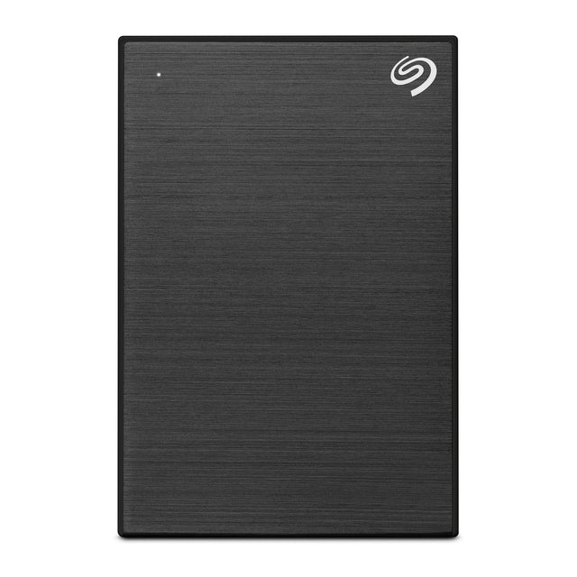 Front. Seagate - One Touch with Password 4TB External USB 3.0 Portable Hard Drive with Rescue Data Recovery Services - Black.