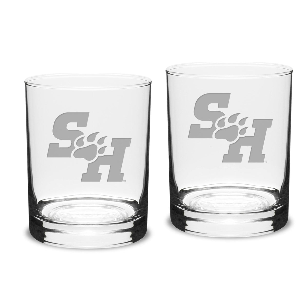 Jardine - Sam Houston State Bearkats 14oz. 2-Piece Classic Double Old Fashioned Glass Set - Multicolor
