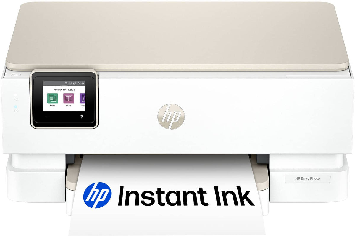 HP - Envy Photo 7275 Wireless AI-Enabled All-in-One Inkjet Printer w/ 3 Months Instant Ink - White