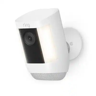 Ring - Spotlight Cam Pro, Battery with 2K Video and Ring Vision, LED Lights, Dual-Band Wifi, and 3D Motion Detection