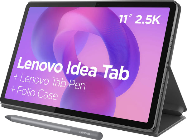 Lenovo - Idea Tab - 11" 2.5K Tablet - 8GB RAM - 128GB UFS - with Tab Pen and Folio Case - Luna Grey