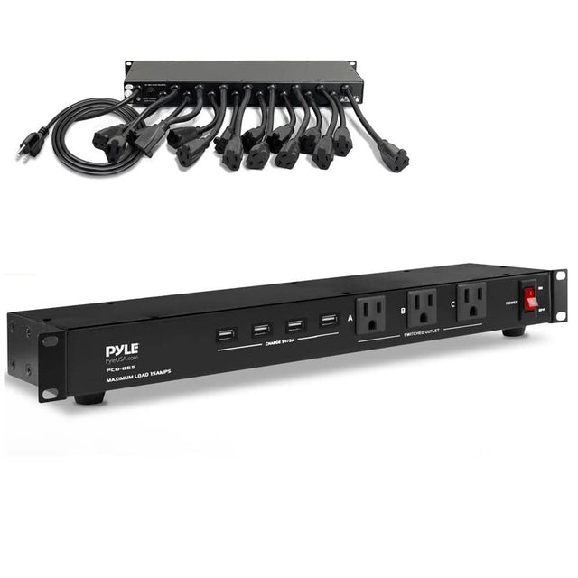 A5 A PYLE PyleUSA.com PCO-B65 IEAMPS MAXIMUM LOAD 15AMPS CHARGE HA A TWITCHED DUTLET C