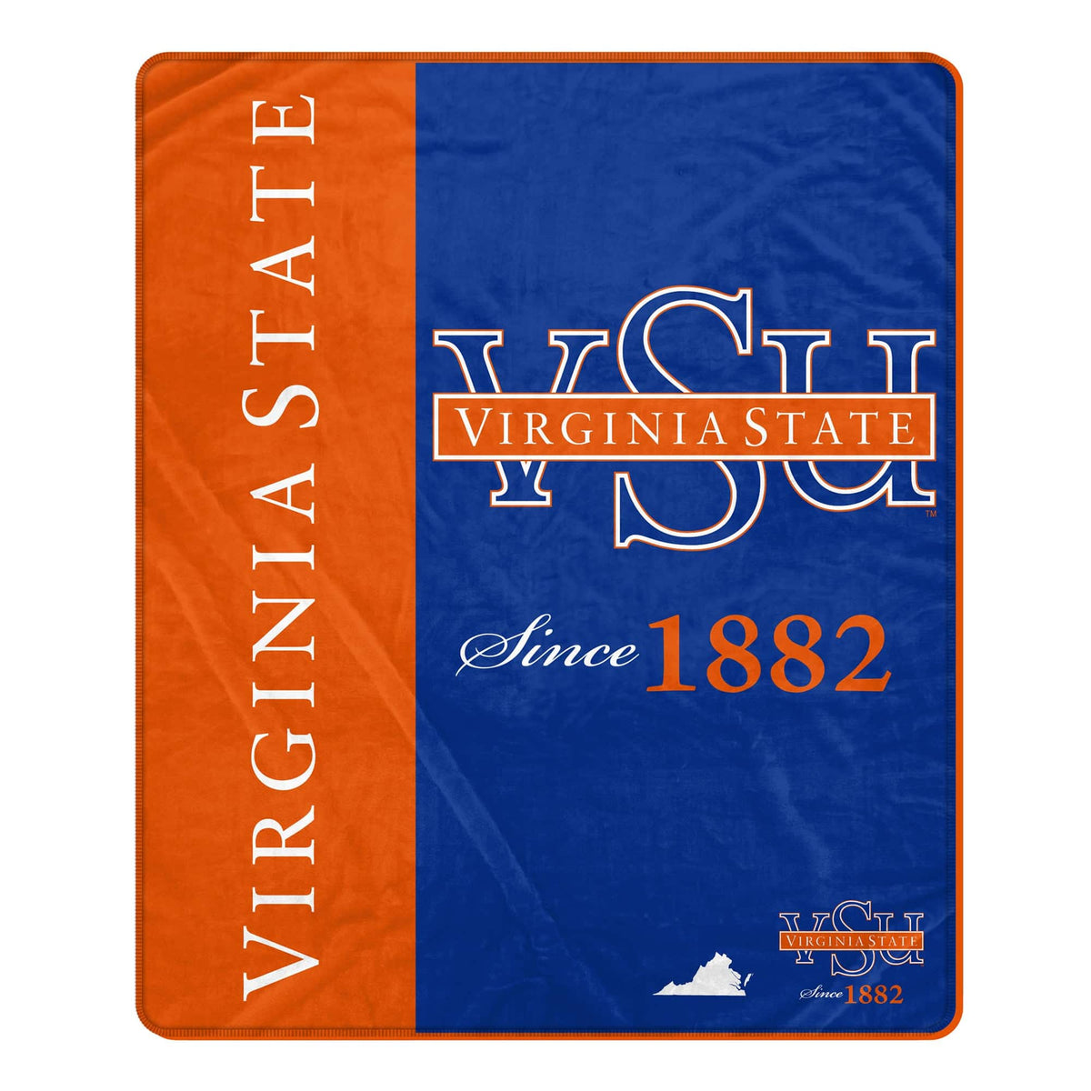 Pegasus - Virginia State Trojans 50" x 60" Endzone Ultra Soft Throw Blanket - Multicolor