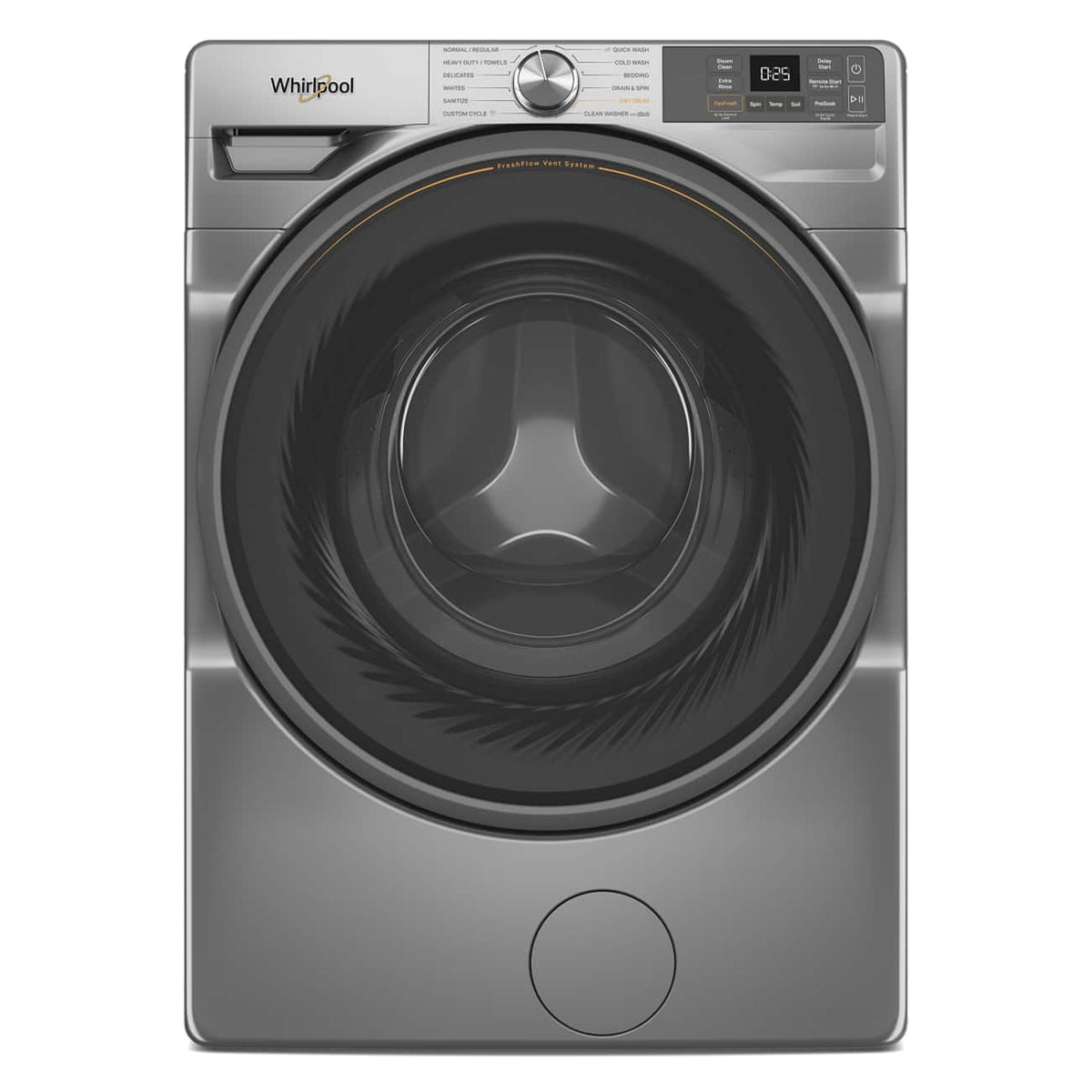 Whirlpool - 4.5 Cu. Ft. Smart Front Load ENERGY STAR Washer with FreshFlow Vent System - Radiant Silver